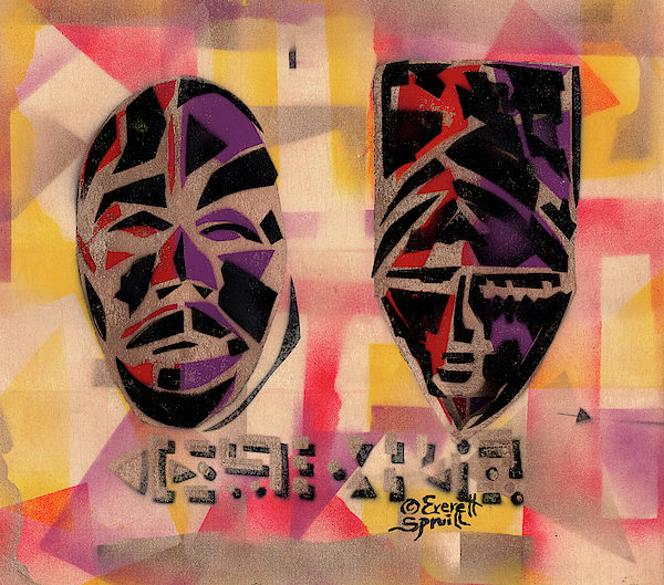 Two African Masks by Everett Spruill Two African Masks by Everett Spruill